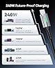 INIU USB C to USB C Cable, 240W Fast Charging Type C Charger Cord, Braided USBC Cable for iPhone 17, Samsung S25, Laptop, MacBook, Switch, Photographers, Outdoor, Travel, [6.6ft+6.6ft Black] #2