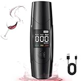 MidingChai Berührungsloser Alkoholtester, Tragbarer Professionelles Alkoholmessgerät, Mini Promillemessgerät mit LED-Anzeige, Wiederaufladbarer Alkoholtest kSin Blasrohr