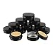 BasicPacking 24 Stück 30ml Matt Schwarz Leere Rund Aluminiumdose mit Schraubdeckel Alu-Dose Aluminium Schraubdose Cremedose Kerzendosen Kosmetikdosen Blechdosen Aludose mit 24 Stück 35mm Aufkleber