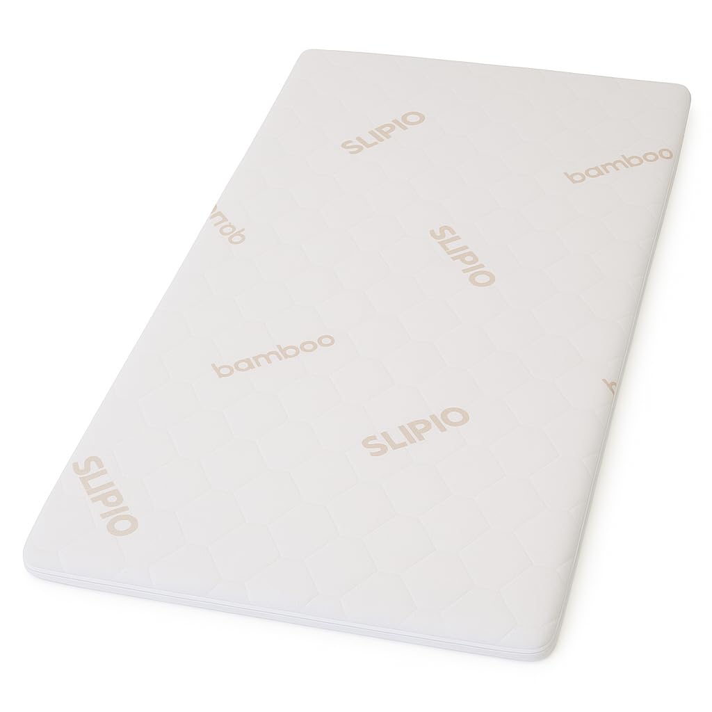 SLIPIO Matratzentopper Bamboo | 5 cm Höhe | Ergo+ orthopädischer Komfortschaum | Waschbar & Hypoallergen | Mattress Topper (140 x 190 cm)