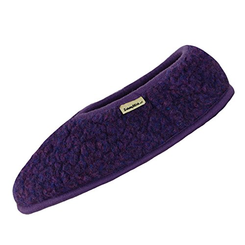 SamWo Chaussons unisexes en laine de mouton avec semelle antidérapante douce 100 % laine de mouton - Violet - lilas, 37/38 EU