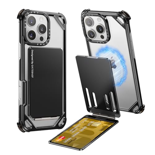 Coque iPhone 16 Pro Max antichoc béquille porte-cartes étui mince MagSafe