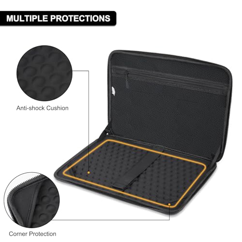 MOSISO 15.6 inch Hard Shell Laptop Sleeve Shoulder Bag, Waterproof Shockproof Protective EVA Computer Bag Carrying Case Compatible with MacBook Pro 16, 15-16 inch Lenovo, HP, Dell, Notebook, Black3
