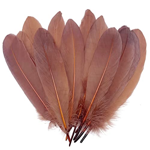 100Pcs Brown Goose Feathers 6-8 Inch For Crafts Wedding Party Decorations Clothing Hats Accessories Dream Catchers Making #TOP1