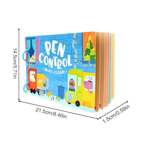 Libro de tarjetas de entrenamiento de trazos y control de lápiz para niños pequeños 6