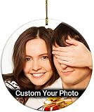 AIPNIS Custom Photo Ceramic Hanging,Personalized Picture Christmas Ornaments Family Christmas Tree P