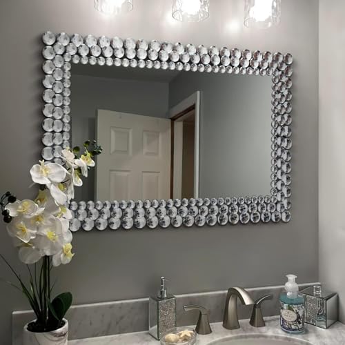Image of Bathroom Vanity Mirrors for Over Sink, 24x36 Inche Bedroom Mirrors for Wall, Wall Mirrors Decorative for Living Room, Decorative Mirror for Decor, Entryway Wall-Mounted Mirrors