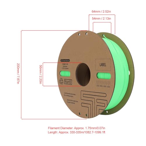 Filament PLA vert haute fluidité 1.75 mm pour impression 3D de précision - 3