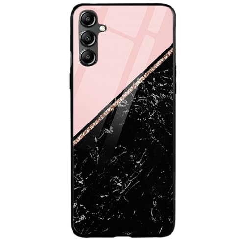 Image of COLORflow Back Cover Compatible with Samsung Galaxy A14 5G / 4G | Black Marble Pink | Shockproof TPU Bumper Cover with Camera Protection Back Cover