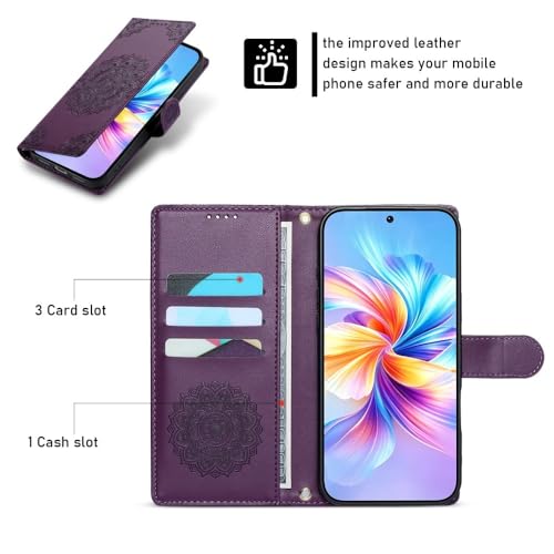 Étui portefeuille iPhone 12 / 12 Pro rose vif en cuir à rabat - 3
