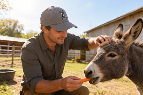 Image of Farm Animal Baseball Cap for Men Women, Goat Donkey Horse Pig Hat | Farm Life Inspiration, Classic Baseball Cap Design, Breathable Cotton Fabric, Secure Adjustable Buckle