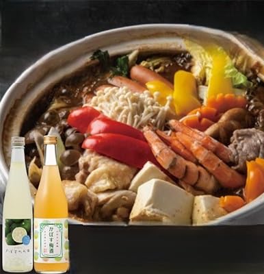 鶏カレー鍋セット&かぼすのお酒飲み比べA おつまみセット(複数個口で配送)
