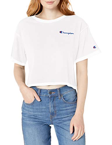 Champion LIFE Women's Crop Tee, White, S