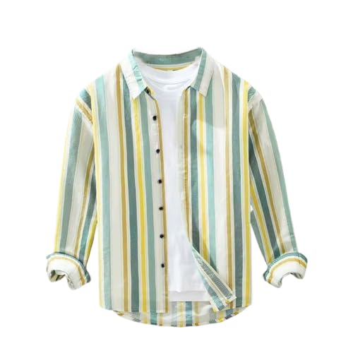 Chemise en lin homme à manches longues rayée et respirante