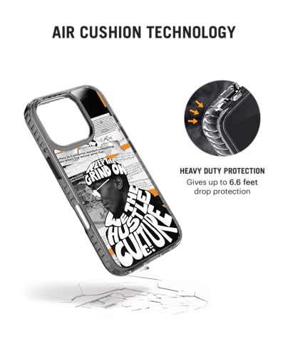 Image of DailyObjects We The Hustle Cultre Stride 2.0 Magnetic Case Cover Compatible with iPhone 16 Pro Max | Wireless Charging Slim Back Cover | 2 Layer Edge Protection & Shockproof