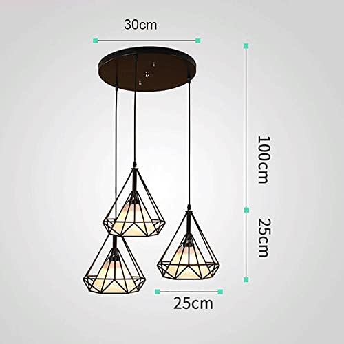 Lámpara de techo con enchufe Edison E27 en acabado negro mate geométrico 4