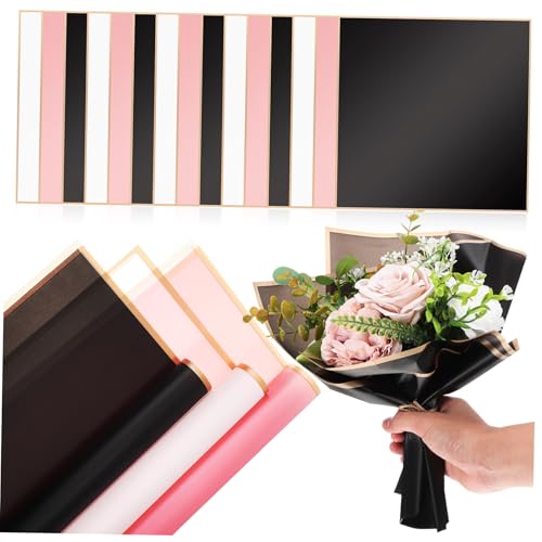 Papier emballage bouquet mariage et anniversaire Gatuida 60 feuilles bicolores