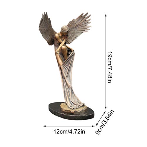 Escultura criativa de anjo da Redenção, estátua de arte de anjo em resina 3D, asas de anjo flutuante