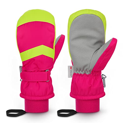 Homord Guantes Nieve Niño Mitones Unisex Guantes Esqui Niño Guantes de Invierno Guantes Ski Mujer Tobogán Snowboard Skate Ciclismo Running 3-13 años Cover