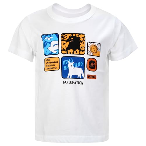 Image of DEEKEY Toddler Boys Shirts Short-Sleeve Little Kids t Shirts Boys' Tops, Tees & Shirts Graphic TEE Age for 2-7 Years 4-Pack