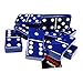 OMURA Games | Acrylic Double 6 Jumbo Dominoes Set | Color: Midnight Sapphire