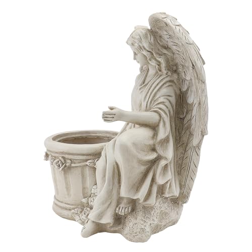 Statue d'ange pot de fleurs résine résistant aux intempéries extérieur