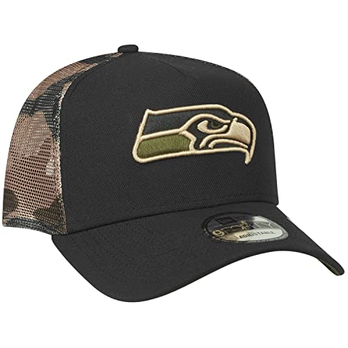 New Era Snapback Trucker Cap Seattle Seahawks Wood Camo - vue 3