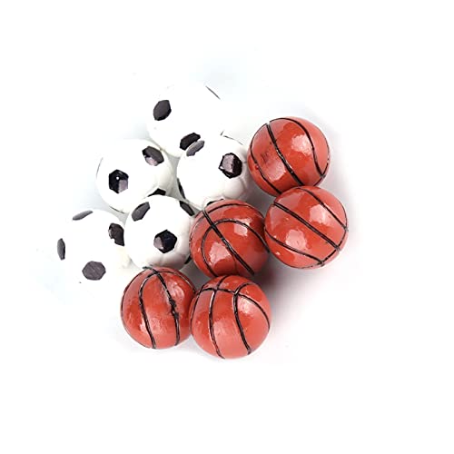 Puppenhaus Sportball 10 Stück 1:12 Puppenhaus Ball Modell Miniatur Harz Fußball Basketball Spielzeug für Puppenhaus… – Bild 7