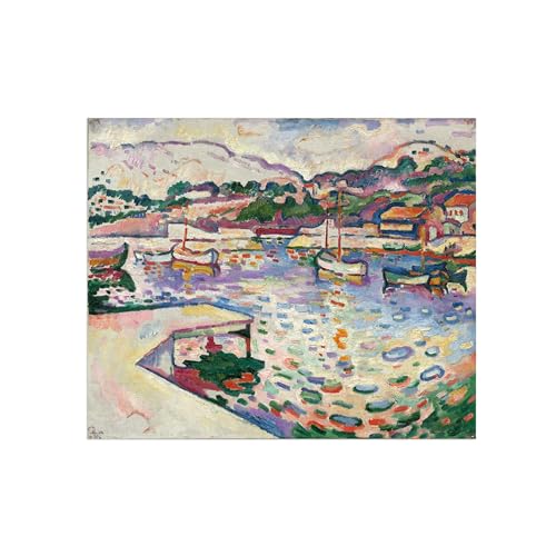 Peinture Georges Braque Port de L'Estaque grande toile murale salon