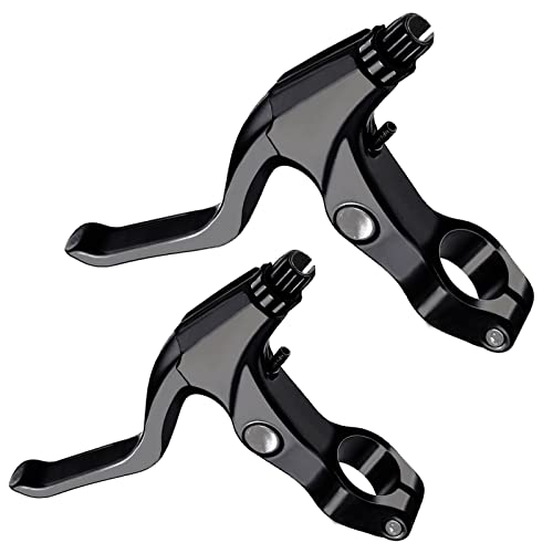 Lomodo 4 Pieces Bicycle Brake Accessories Including 2 Pack Aluminium Alloy Brake Levers Handle Bars And 2 Pack Brake Wire (Front And Rear Brake Cable) For Mountain/Road/Mtb Bike(Black) #TOP1