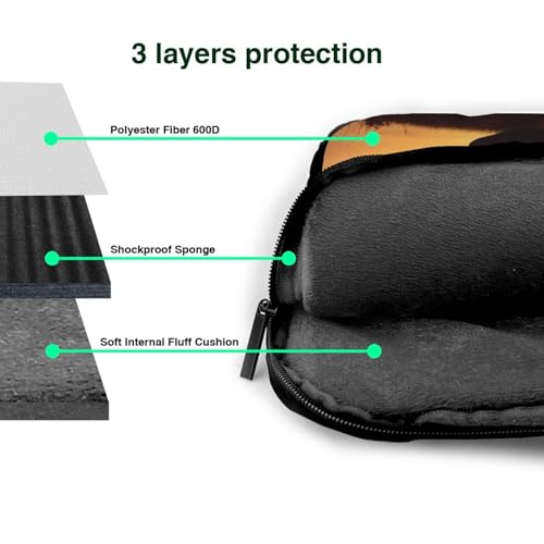 Maletín para laptop 13-15.6 pulg negro protector y portátil miniatura 7
