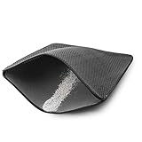 WePet Cat Litter Mat, Kitty Litter Trapping Mat, Large Size, Honeycomb Double Layer Mats, No Phthalate, Urine Waterproof, Easy Clean, Scatter Control, Catcher Litter Box Rug Carpet 30x25 Inch Black