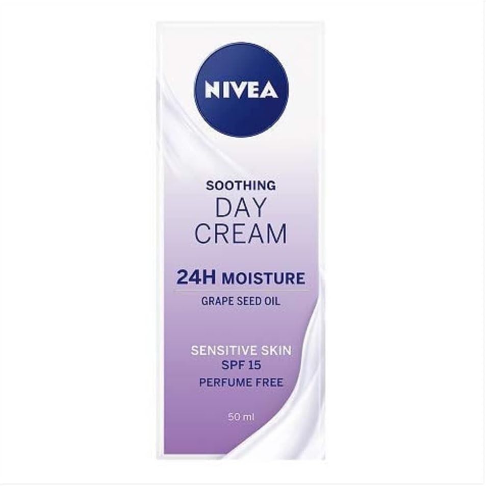 NIVEA Sensitive Day Cream (50 ml), Face Cream and Moisturiser with SPF
