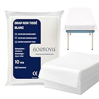 BORNOVA – 10er Pack Einweglaken 140x240 cm – Untersuchungslaken aus Vliesstoff – Medizinische Einweg Bettlaken für Massagetisch, Kosmetik & Wellness