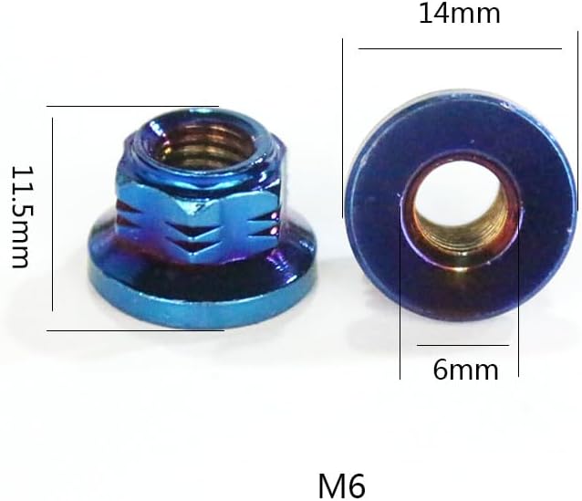 1pcs M6 M12 stainless steel burnt titanium "plating" nut burn blue motorcycle modified screw cap - (Dimensions: M12)