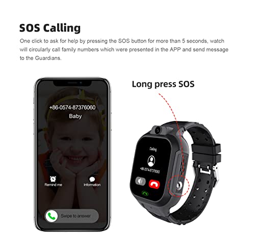 Image of WEARFIT Scout 4G Kids Smart Watch with GPS Tracker - 2-Way Video Calling, Location Tracking, SOS Alert & Parental Controls 7 Games - Smartwatch for Boys & Girls Ages 3-12 No Jio Support (Black)