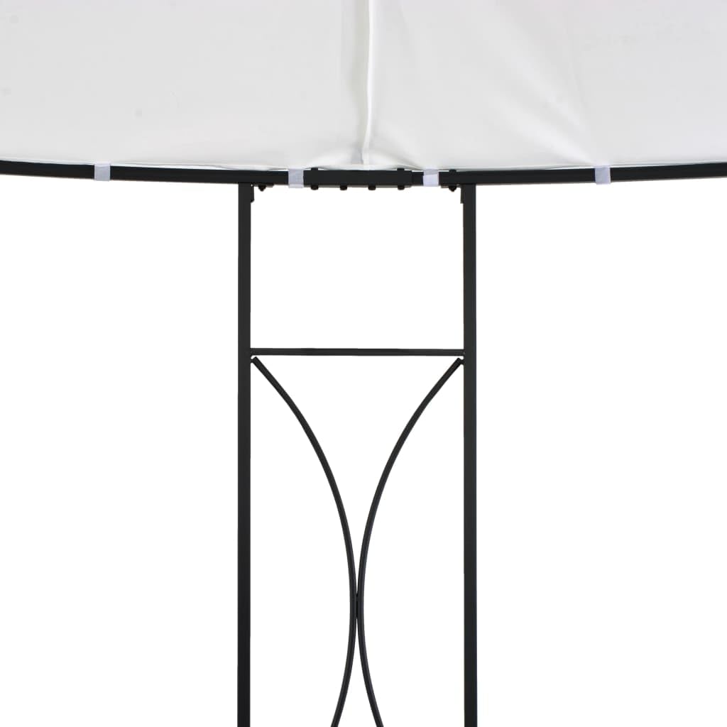vidaXL Cenador Redondo Blanco 300x290 cm