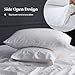 Simple&Opulence 100% Pure Linen Sheet Set King Size, Natural French Flax Solid Color 4 Pcs Washed Breathable, Farmhouse Bedding (1 Flat Sheet,1 Fitted Sheet,2 Pillowcases)-Embroidery White