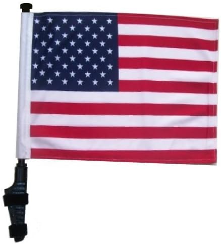 USA Golf Cart Flag with SSP Flags EZ On & Off Bracket