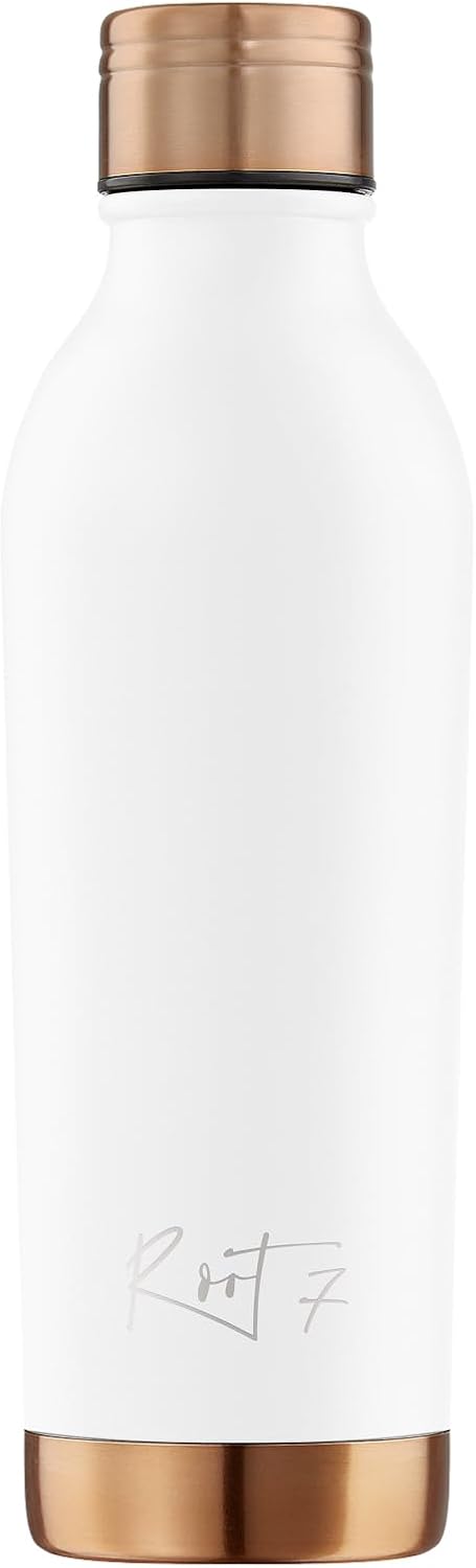 Root7 OneBottle™ | Jupiter Marble 500ml | Copper Insulated Thermal Water Bottle, Double Walled Stainless Steel, BPA Free, Leak-Proof Bottle for Hot & Cold Drink