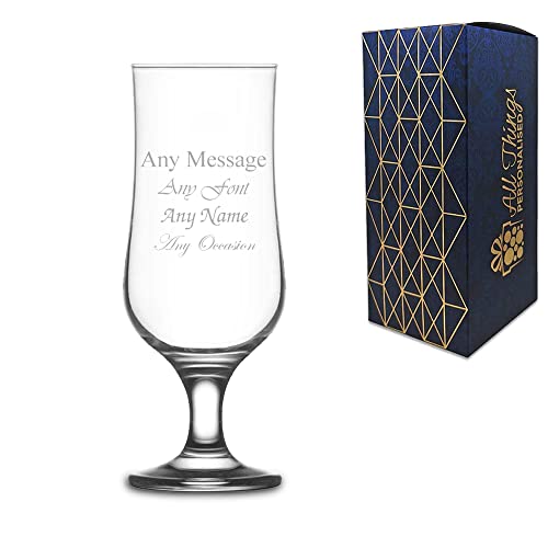 Personalised Engraved 385ml Nevakar Stemmed Beer Glass, Gift Boxed, Perfect for Any Beer Lover