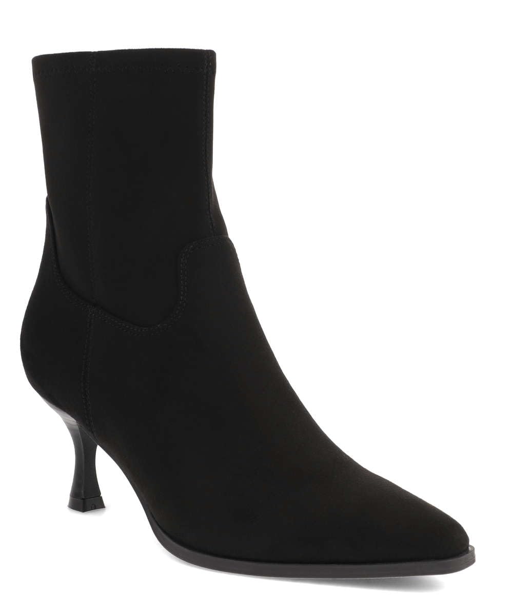 MIA Shoes Aletta Womens Pointed Toe Dress Boots 2 5 inch Heel Vegan Suede
