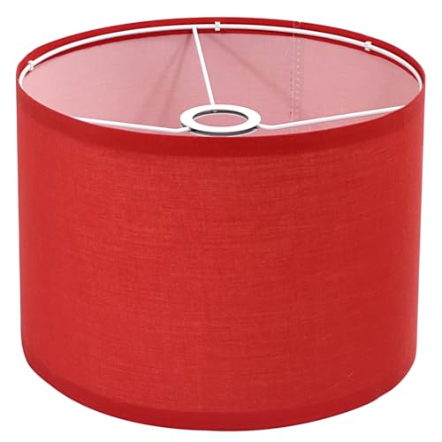 LUMIPAP Red Drum Lamp Shade 11.8 x 11.8 x 7.9 Inch