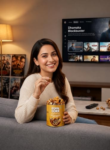 Image of POPPACORN Gourmet Popcorn, Tin Pack (150g, Nutty Choco Delight)