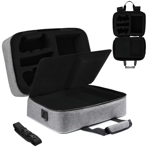 Nepagz Tragetasche kompatibel mit Olny PS5 Slim New Modell, schützende Reisetasche für Playstation 5 Konsole (Disc oder Digital Edition) 2023, DualSense Controller, Base und anderes Zubehör, Grau,