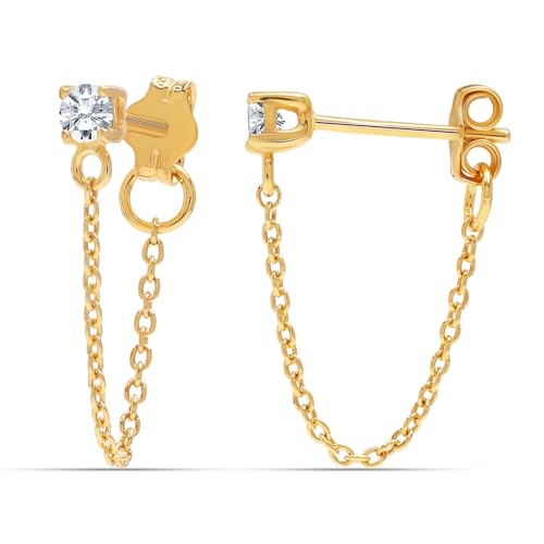 Charmsy Women's 925 Sterling Silver Earrings | Tassel Chain Dangle