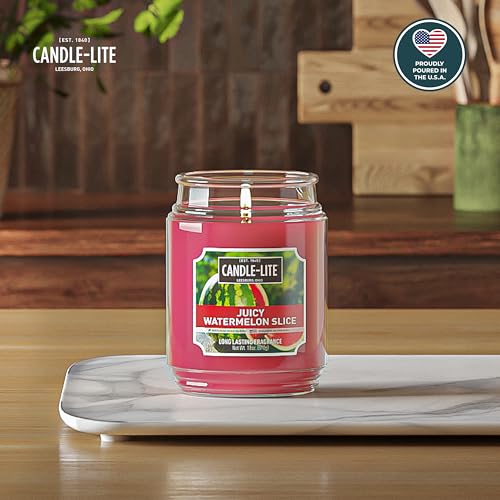 image for Candle-lite Scented Candles, Juicy Watermelon Slice, 18 oz Jar, Proudl