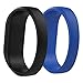 Cinturino Orologio MoKo,2 Set Cinturini Smartwatch Garmin Vivofit JR in Silicone da 5.51"-5.7" (140mm-145mm) con Braccialetto Fitness Regolabile,Cinturino per Garmin Vivofit JR, Nero e Blu Royal