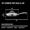 HexClad Hybrid Nonstick 10-Inch Frying Pan with Tempered Glass Lid, Stay-Cool Handle, Dishwasher-Friendly, Oven-Safe Up to 900°F, Induction Ready, Compatible with All Cooktops #2