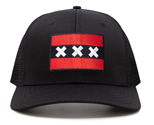 Image of International Tie City Hat for Men and Women, Adjustable Snapback Trucker Baseball Cap with Embroidered Patch